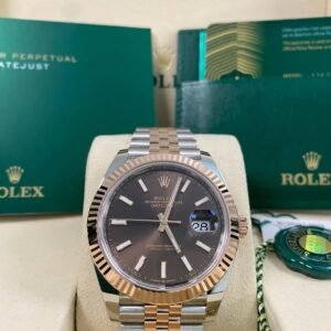 Rolex Steel & Everose Gold Datejust 41 - 2025 - Fluted Bezel - Chocolate Index Dial - Jubilee Bracelet - 126331 *FULL SET*
