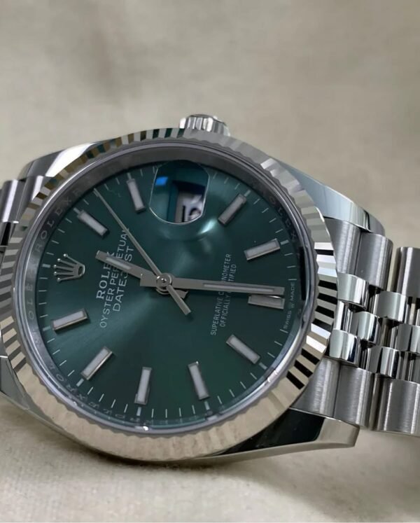 Rolex Steel Datejust 36 - 2025 - Fluted Bezel - Mint Green Dial - Jubilee Bracelet - 126234 *FULL SET* - Image 6