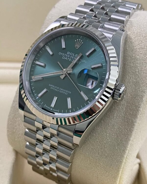 Rolex Steel Datejust 36 - 2025 - Fluted Bezel - Mint Green Dial - Jubilee Bracelet - 126234 *FULL SET* - Image 5