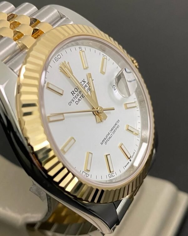 Rolex Steel & Yellow Gold Datejust 41 - 2025 - Fluted Bezel - White Index Dial - Jubilee Bracelet - 126333 *FULL SET* - Image 11