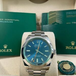 Rolex Milgauss - 2022 - Blue Dial Green Crystal - 116400GV *FULL SET*
