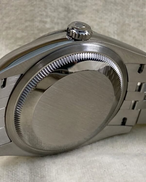 Rolex Steel Datejust 36 - 2022 - Fluted Bezel - Green Palm Motif Dial - Jubilee Bracelet - 126234 *FULL SET* - Image 5
