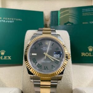 Rolex Steel & Yellow Gold Datejust 41 - 2022 - Fluted Bezel - “Wimbledon” Dial - Oyster Bracelet - 126333 *FULL SET*