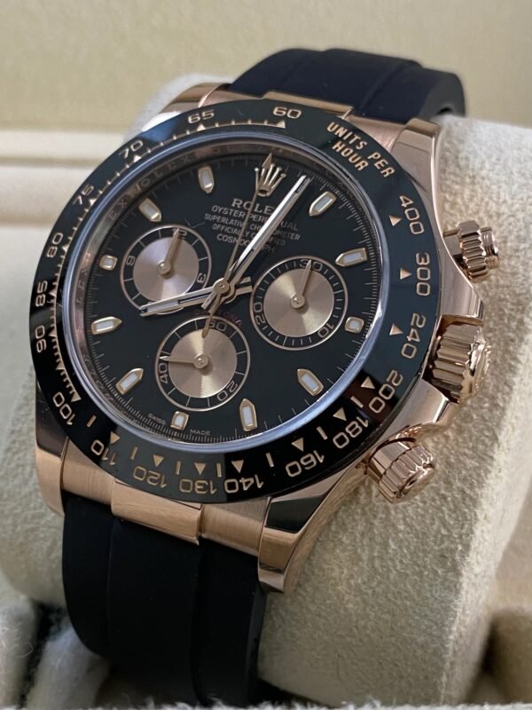 Rolex Everose Gold Cosmograph Daytona - 2019- Black Dial - Oysterflex - 116515LN *FULL SET - Image 13