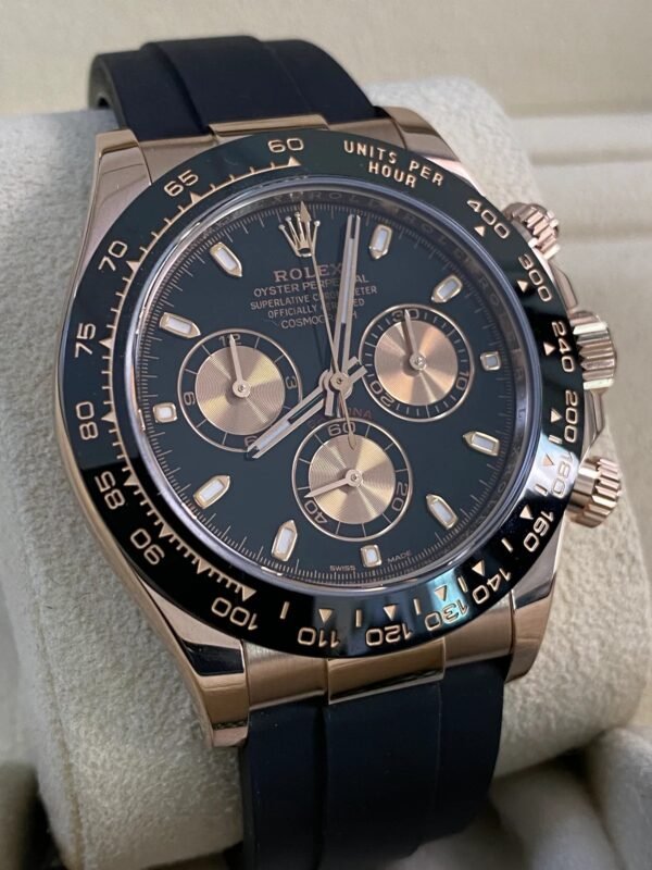 Rolex Everose Gold Cosmograph Daytona - 2019- Black Dial - Oysterflex - 116515LN *FULL SET - Image 12
