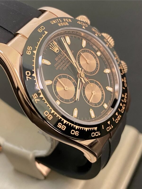 Rolex Everose Gold Cosmograph Daytona - 2019- Black Dial - Oysterflex - 116515LN *FULL SET - Image 8