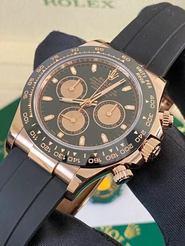 Rolex Everose Gold Cosmograph Daytona - 2019- Black Dial - Oysterflex - 116515LN *FULL SET - Image 4