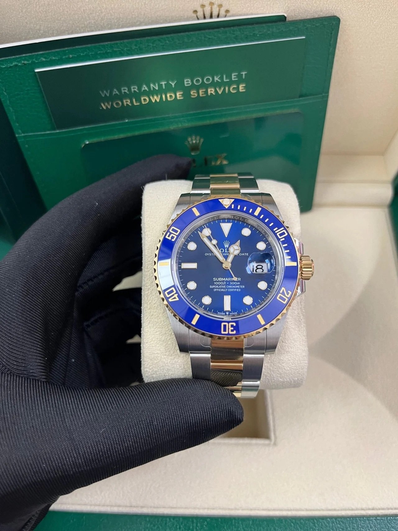2025 Rolex Submariner Two-Tone Yellow Gold & Steel Rolesor - Blue Dial Ceramic Bezel (Ref# 126613LB)
