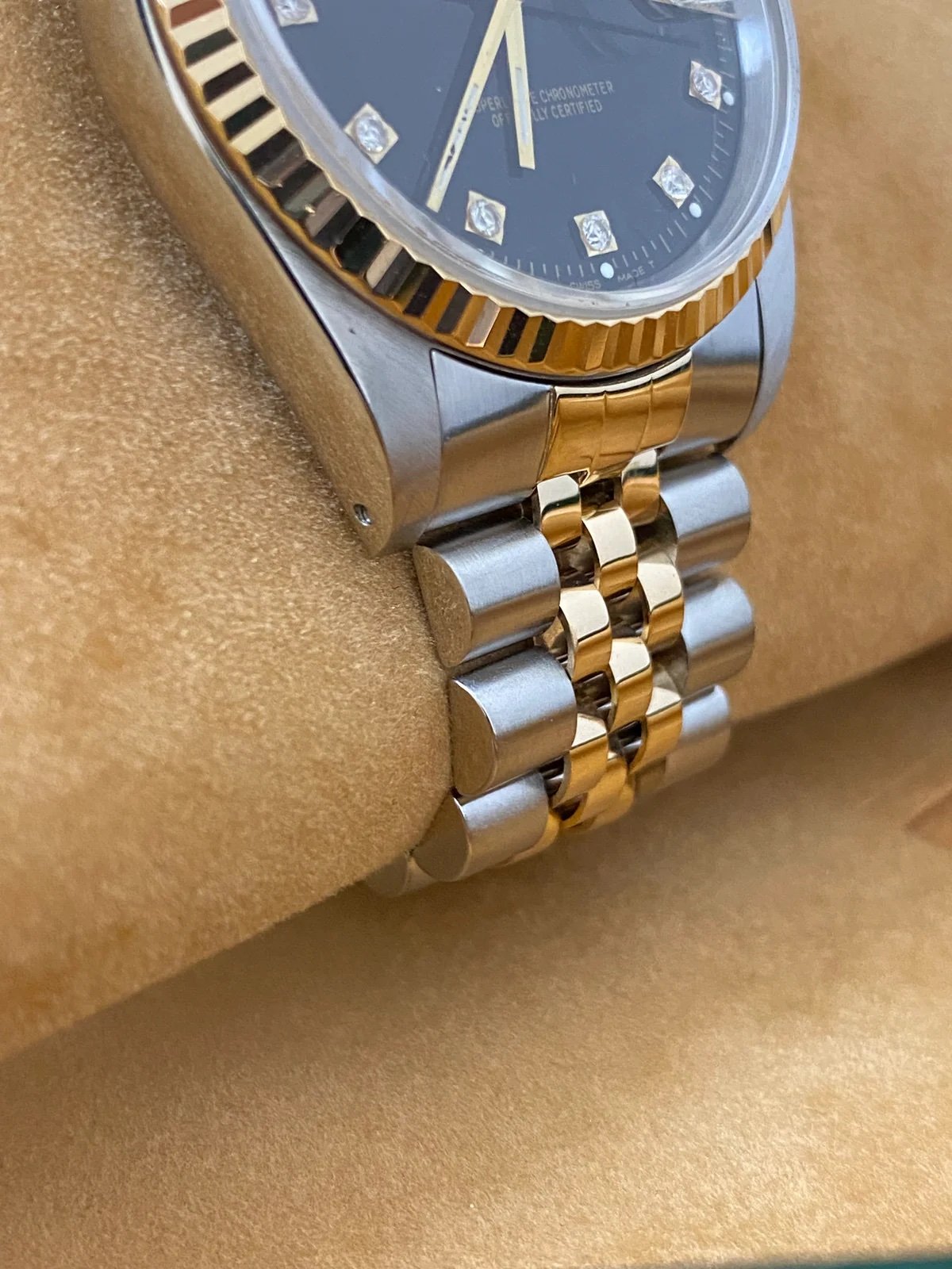 Rolex Steel & Yellow Gold Datejust 36 - 1991 - Fluted Bezel - Black Diamond Dial - 16233 *FULL SET - Image 7