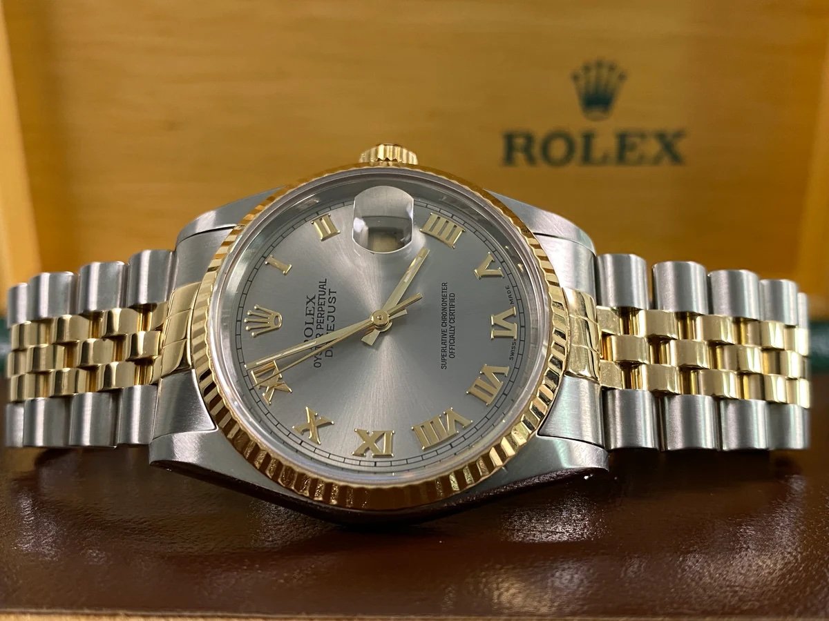 Rolex Steel & Yellow Gold Datejust 36 - 1991 - Rhodium Roman Dial - 16233 - Image 5